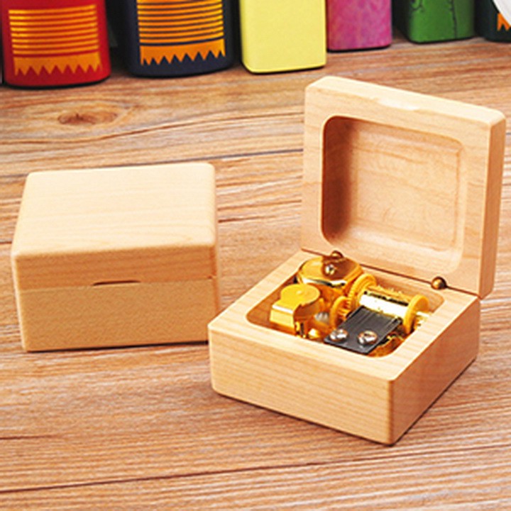 Hộp Nhạc Gỗ Lên Dây Cót Cao Cấp Quà Tặng Sinh Nhật, Tặng Người Yêu ANDHERE