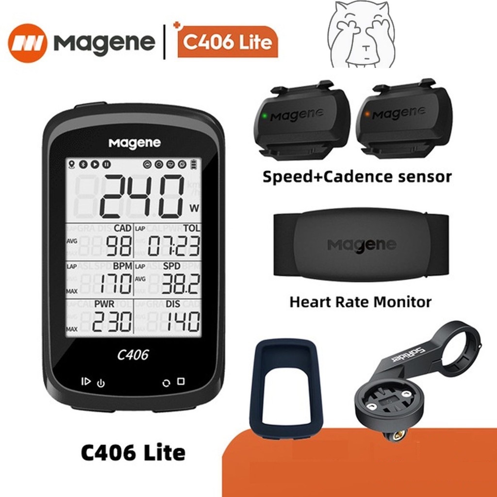 Xe đạp GPS Máy tính MTB Road Cycle Đồng hồ Magene C406 Lite tốc độ không dây thông minh không thấm nước Đồng hồ đo tốc độ xe đạp