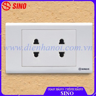 Ổ cắm đôi 2 chấu SINO S18