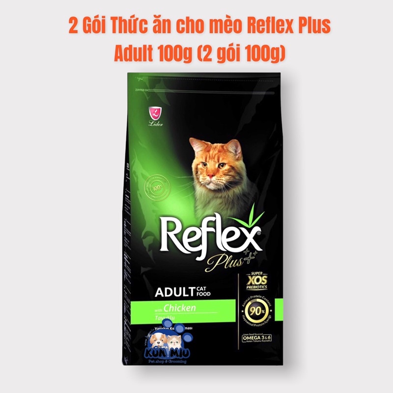 [2 túi x 100g] Thức ăn cho mèo siêu cao cấp Reflex plus hàng chính hãng