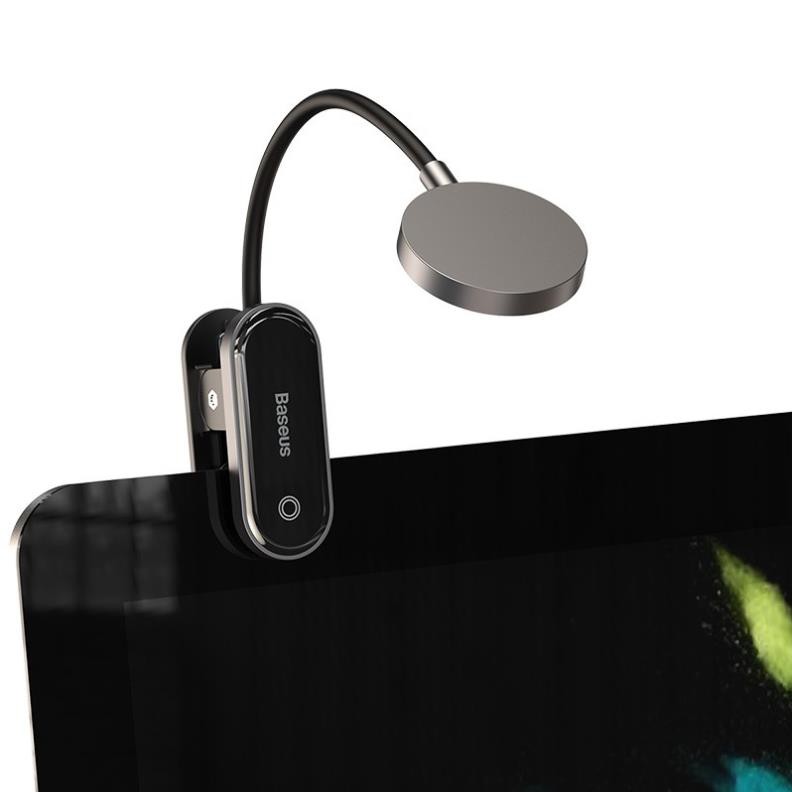 Đèn LED Baseus nhỏ kẹp bàn không dây cảm ứng sạc USB để đọc sách vào ban đêm