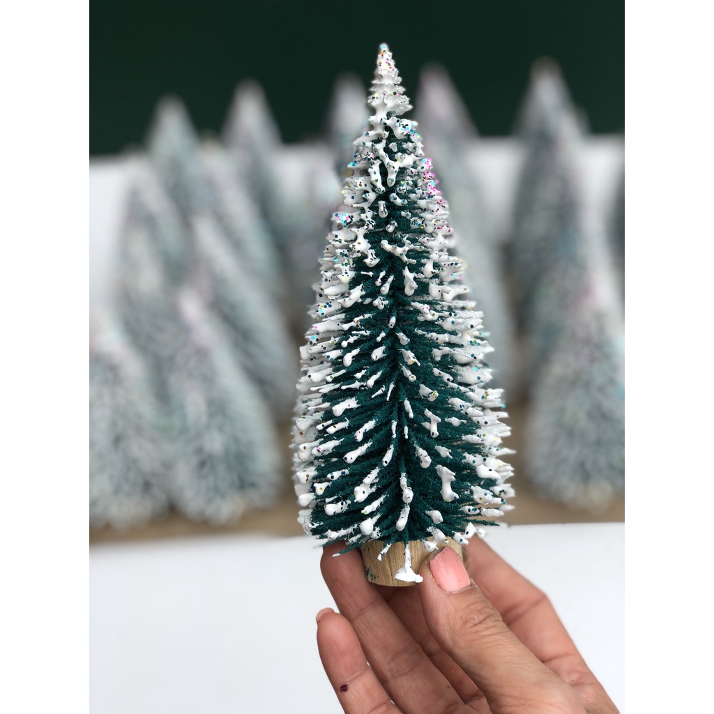 Cây thông Noel để bàn trang trí Giáng sinh cao 17cm