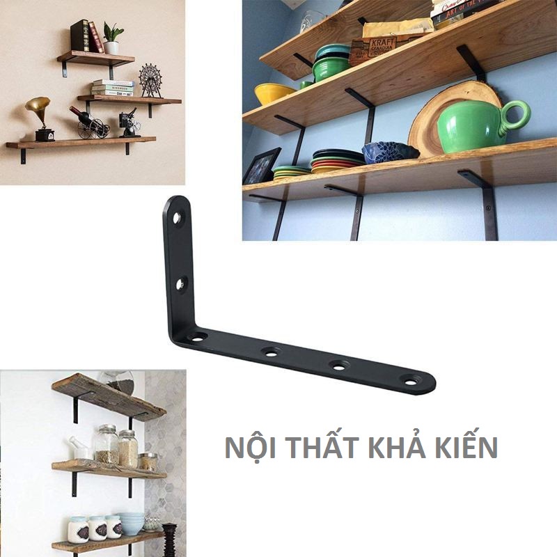 Kệ treo tường decor + ke sắt L