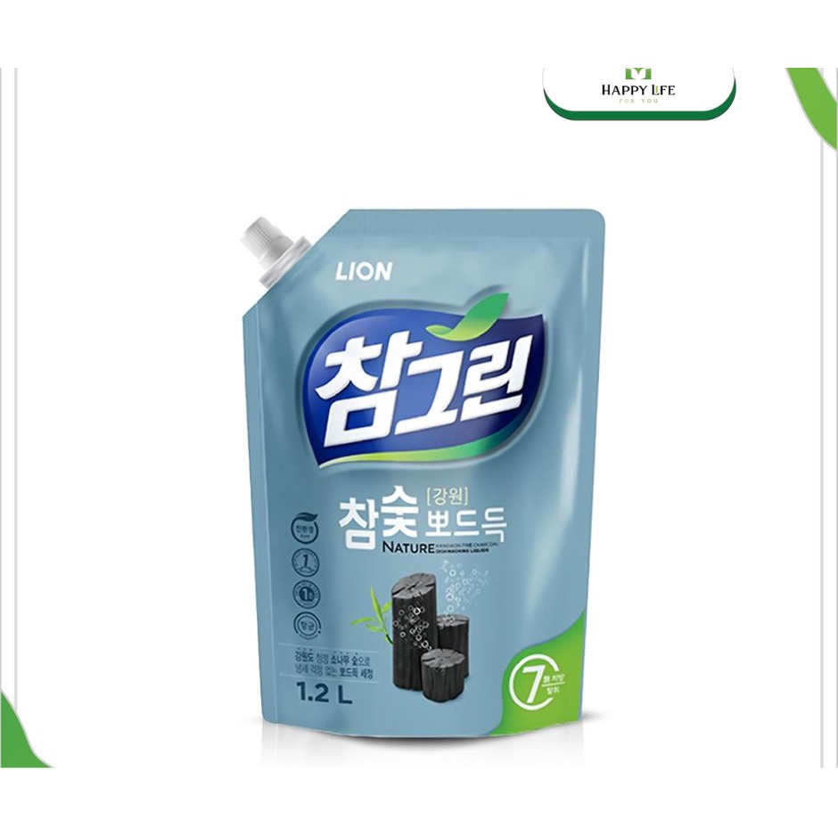 Nước rửa chén, nước rửa chén hữu cơ, nước rửa rau củ Lion tinh chất than hoạt tính nhập khẩu Hàn Quốc - Happy Life 4U