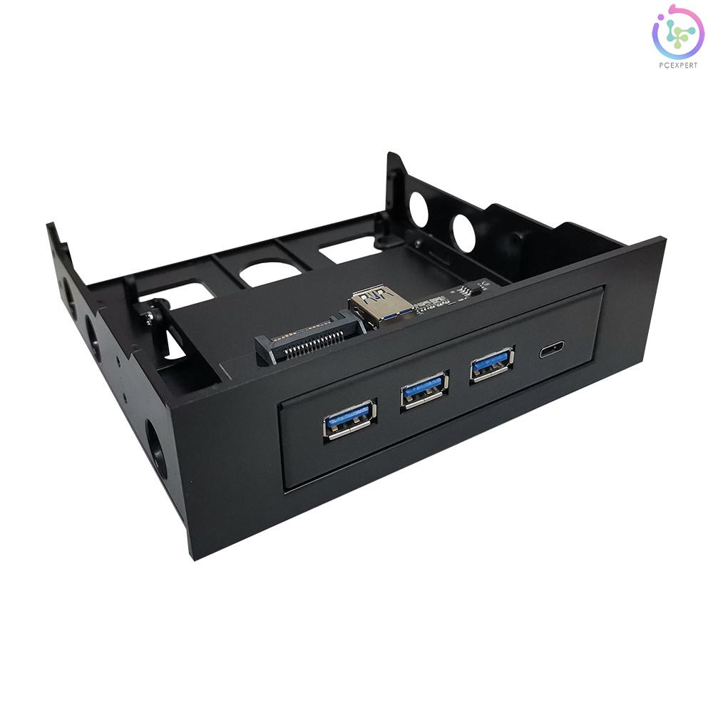 Multifunctional Extended CD Driver Panel 5.25/3.5'' Floppy Front Panel with Type-C Three USB3.0 Ports USB&amp;Power Cable