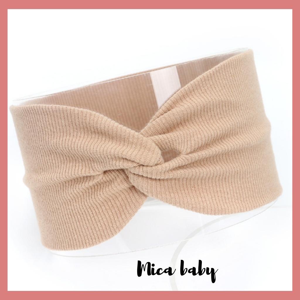 Băng đô len tăm xoắn chéo style hàn quốc đáng yêu cho bé BD45 Mica Baby
