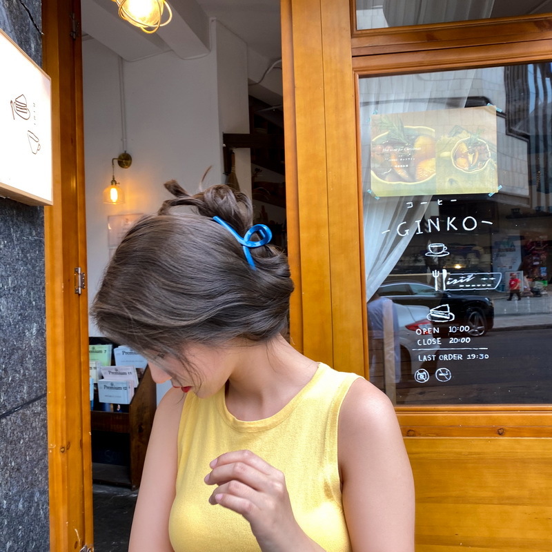 Kẹp tóc nhựa màu trơn phong cách Hàn Quốc thời trang cho nữ