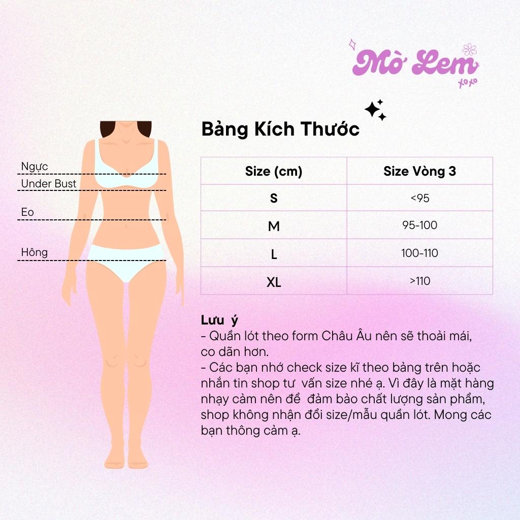 Quần Lót Nữ Cao Cấp Thun Lạnh Cotton Trơn Đúc Su Không Viền | Molem.bodycare FB