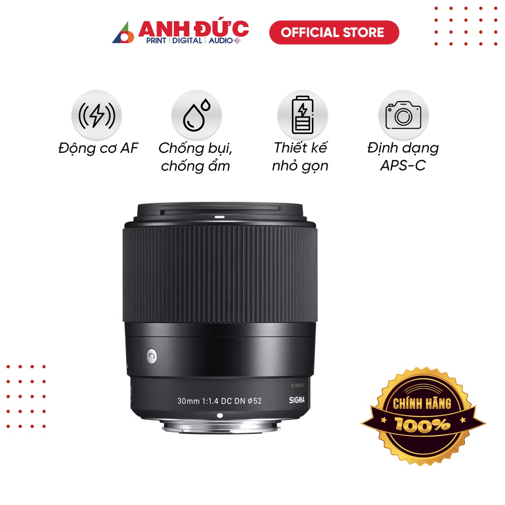 Ống kính Sigma 30mm f/1.4 DN DC Contemporary For Fujifilm X Chính hãng, Bảo hành 12 tháng