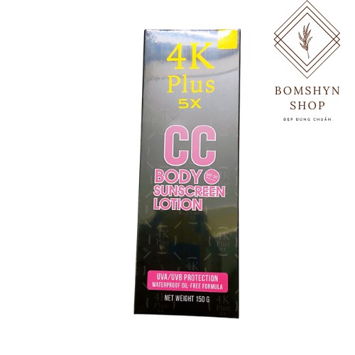 Kem dưỡng chống nắng da body lotion 4k CC pluss Thái lan