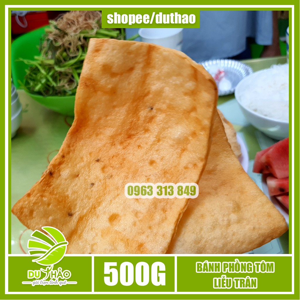 Bánh phồng tôm Liễu Trân loại đặc biệt hộp 500g, bánh phồng tôm Sóc Trăng gia truyền nhều tôm