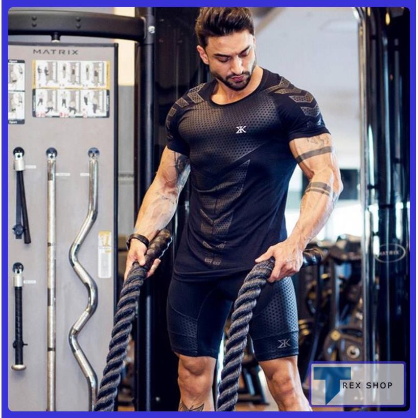 Áo Tập GYM Ôm Body Nam Tay Ngắn Ann Gym Store ZK A-006