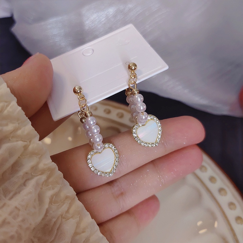 Bông Tai Đính Ngọc Trai Sang Trọng Thời Trang Cho Nữ