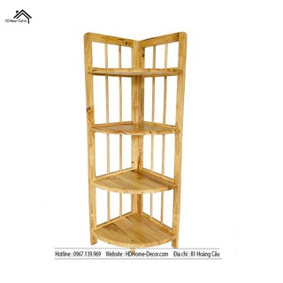 ☀️FREESHIP - RẺ VÔ ĐỊCH☀️ Kệ góc trang trí không gian phong cách hiện đại - Gỗ cao su tự nhiên
