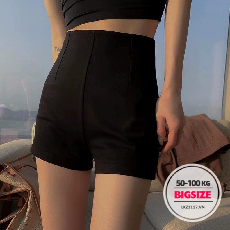 quần short nữ quần đùi Bigsize Quần shorts biker lưng cao cạp cao ôm body co giãn chữ a mùa hè Phong cách Hàn Quốc Thời Trang tiểu thư cá tính xinh đẹp cho người mập béo
