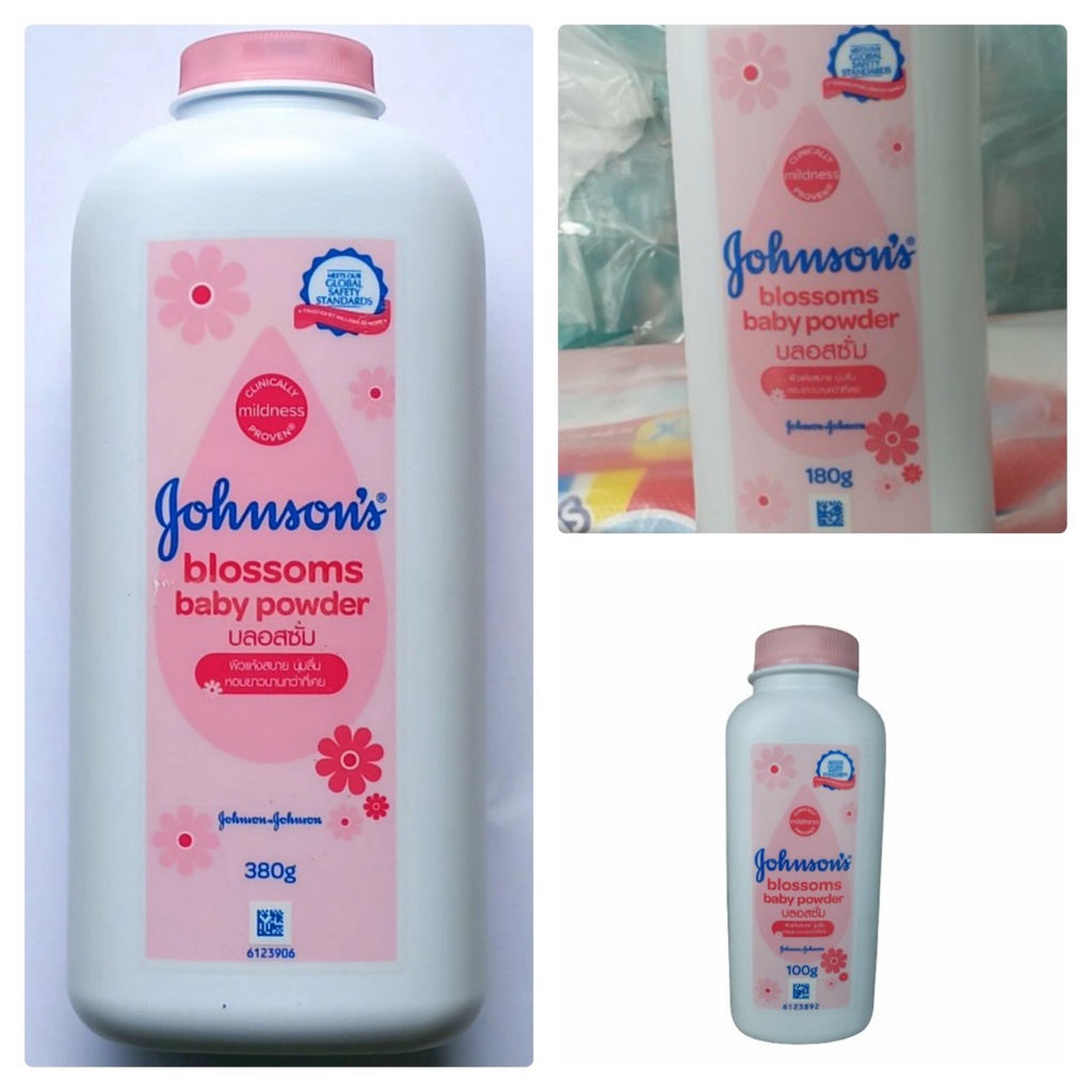 Phấn rơm johnson's baby thái lan 380gr , 180gr , 100gr , 380gram có mẫu mới hạt mịn