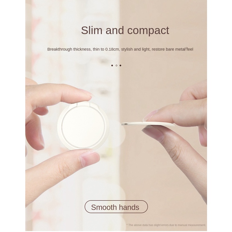 Giá Đỡ Điện Thoại Bằng Silicone Siêu Mỏng Có Vòng Nhẫn Từ Tính Để Xe Hơi Thông Dụng