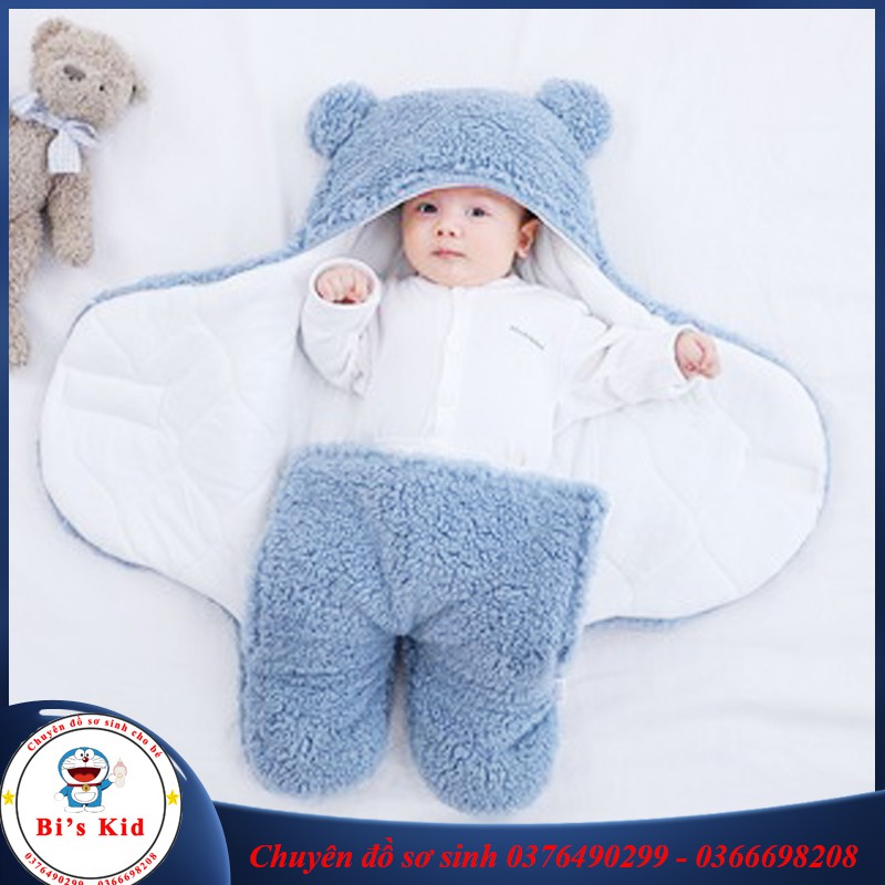 Chăn Ủ lông cừu 3 lớp cho bé sơ sinh mùa đông