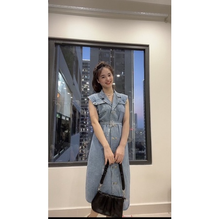 Váy bò dài kèm đai Minshop93