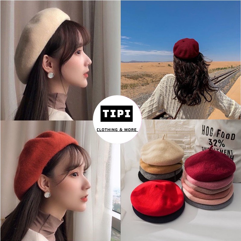 Mũ nồi beret chất dạ cao cấp form đẹp