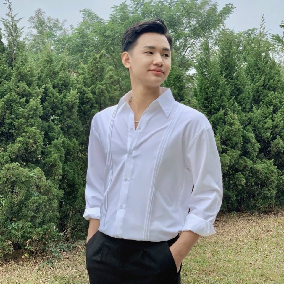 Áo sơ mi trắng phối sọc siêu đẹp