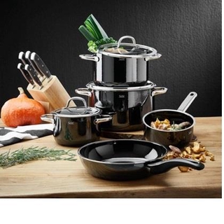 (Hàng Đức) Bộ nồi chảo Silit Silargan Passion Black 5 món