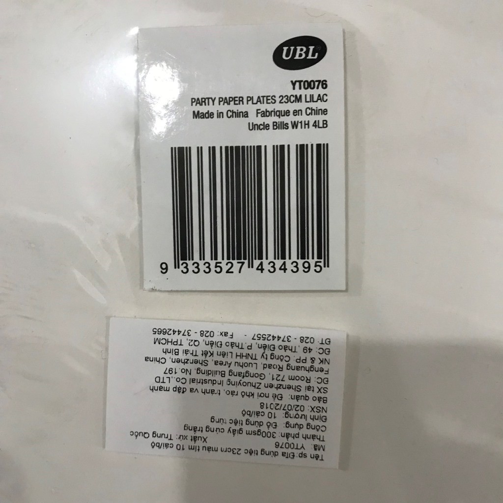 Đĩa Dùng Tiệc 23cm Màu Tím 10 Cái/Bộ Uncle Bills YT0076