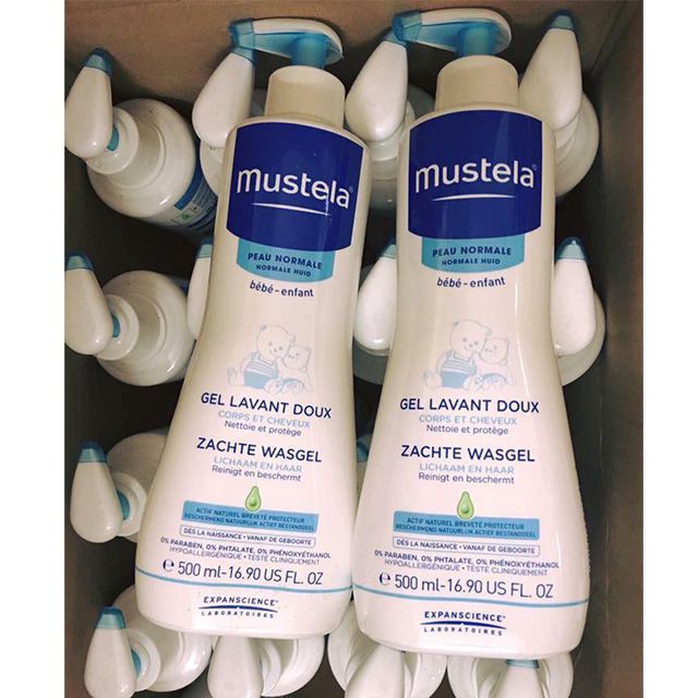 Tắm gội mustela pháp 500ml