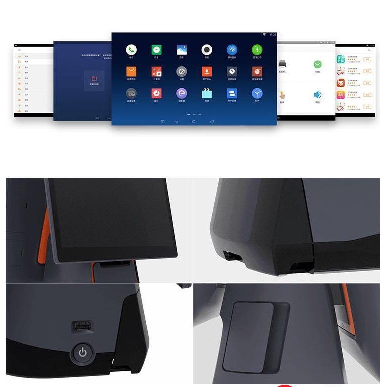 Máy POS tính tiền cảm ứng Sunmi T2 tích hợp sẵn máy in hóa đơn - cấu hình cao hơn Sunmi T1 - Phần mềm OCHA -chưa bao gồm