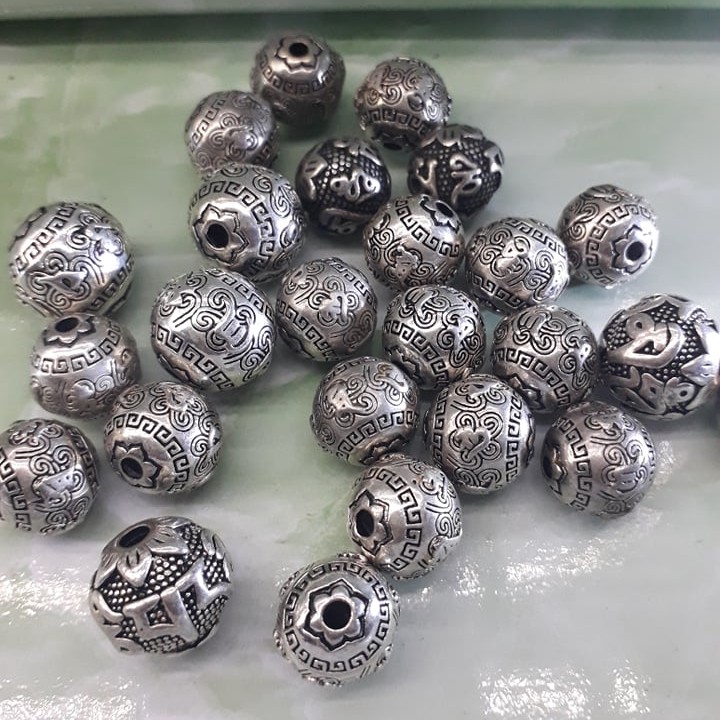 Charm hạt Om Mani Padme Hum đồng| Kho tổng phong thủy tâm linh