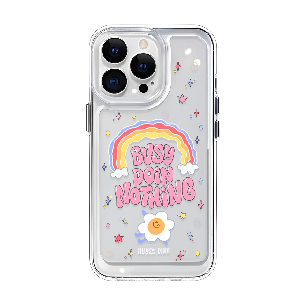 Ốp Lưng HọA TiếT Chữ MàU CầU VồNg Cho iphone 14 Plus 11 13promax 12 7Plus X XS Max