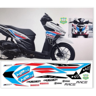( Quí khách vui lòng mang ra tiệm cho thợ dán ) Tem vario 2017 hp4 racing trắng