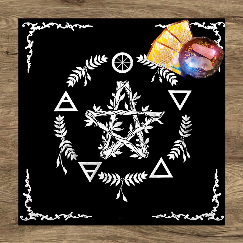 Khăn Trải Bàn Hình Vuông Cho Bài Tarot 19.29in