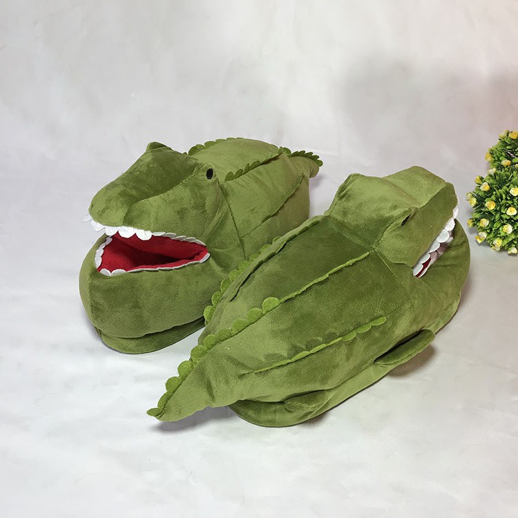Dép bông đi trong nhà hình cá sấu dễ thương mềm mại