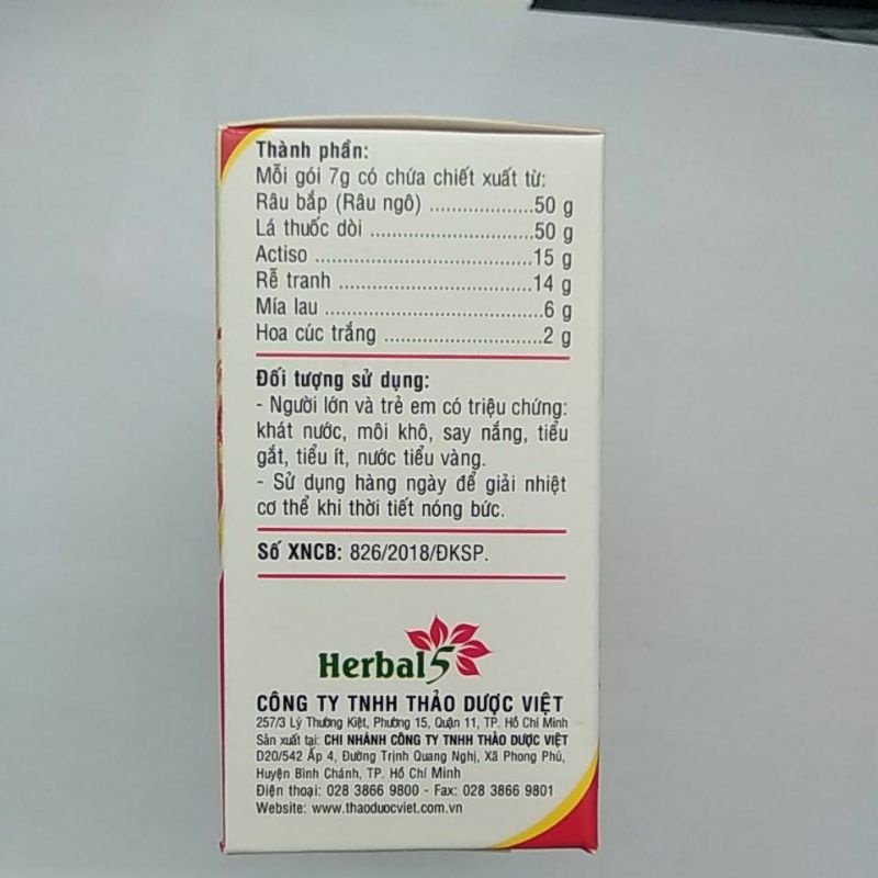 Bột nước mát Herba Cool _10 gói