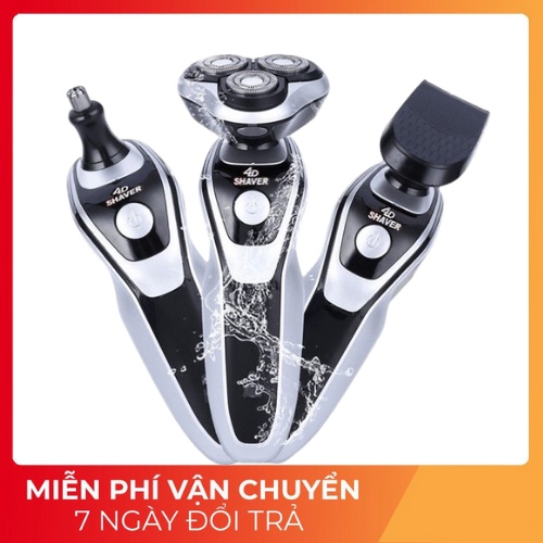 Máy cạo râu đa năng Shaver sk1588 cạo không đau rát, Thông minh chống nước