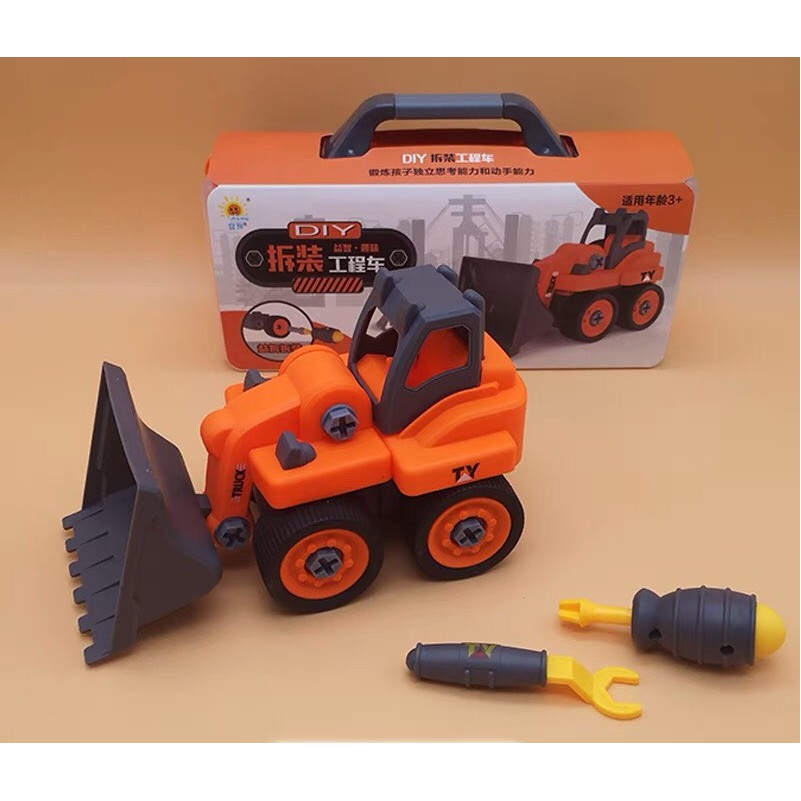 Đồ chơi xe công trình mô hình lắp ráp hiệu Híp's Toys, Model 0591-2 bằng nhựa