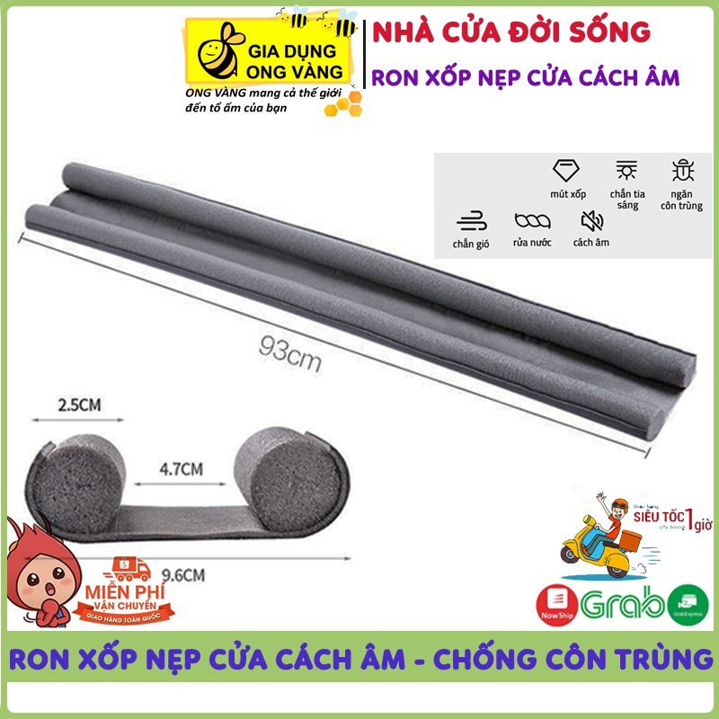 Ron, Nẹp, Đệm Chặn Khe Cửa Chống Côn Trùng, Tiếng Ồn, Ánh Sáng, Gió Lùa, Gió Điều Hòa, Bụi Bận Siêu Tiện Dụng