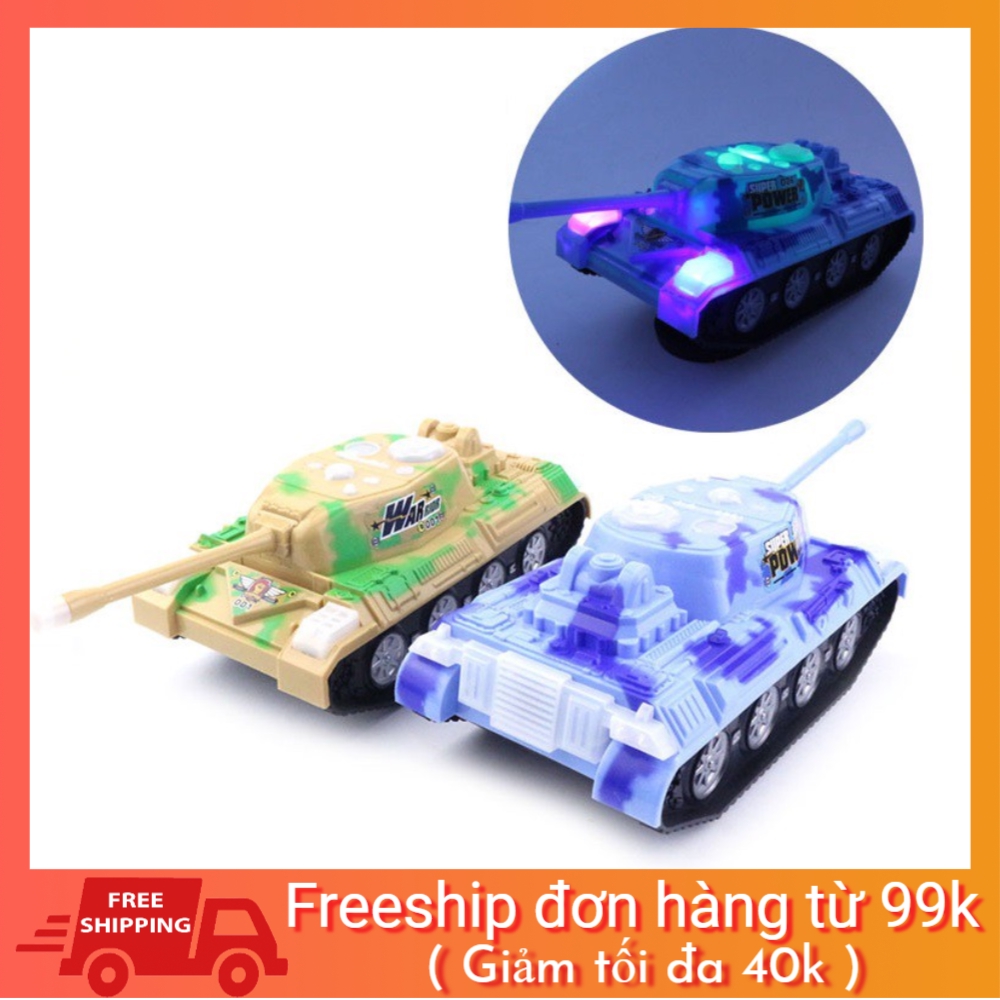 [Mã LIFE0503TOYS giảm 10% đơn 0Đ] [SALE NGÀY CUỐI] Đồ Chơi Xe Tăng Đụng Tự Quay Đầu Có Đèn Và Nhạc Cho Bé Yêu Cỡ Đại