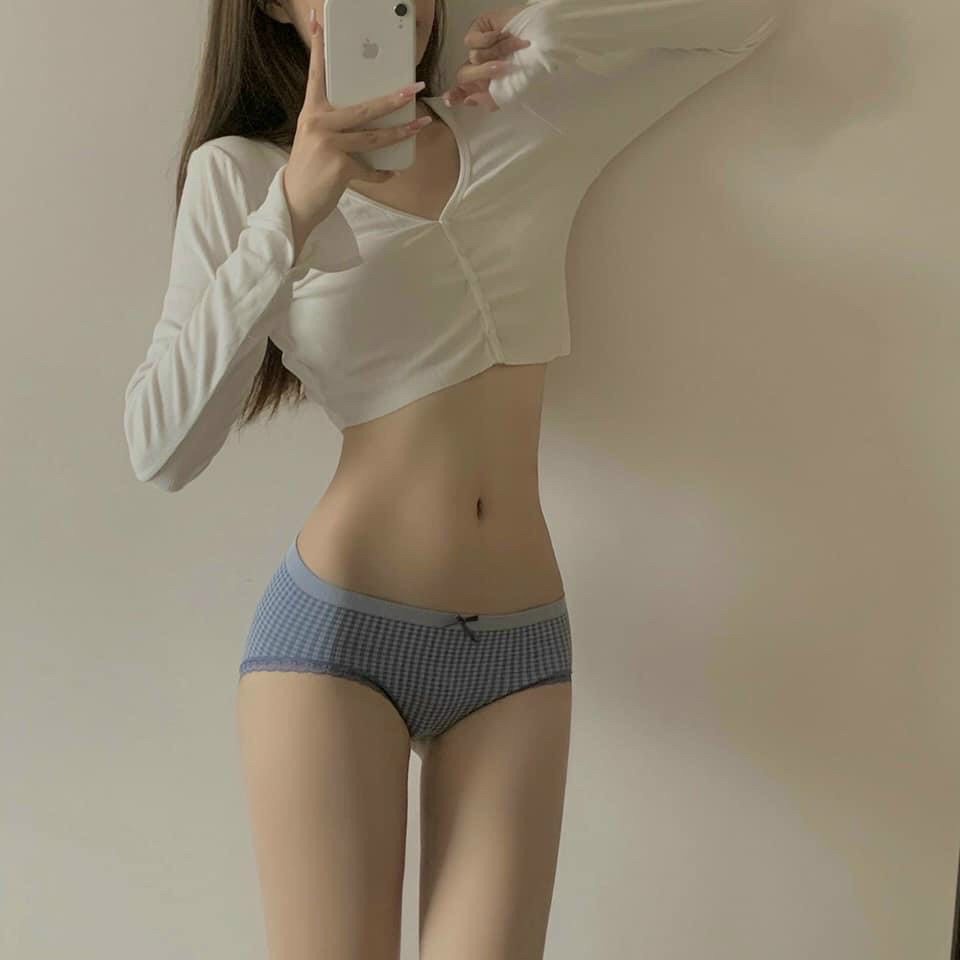 Combo Quần Lót Nữ Cotton Dệt Kim Kẻ Caro Cực Đẹp Giãn 4 Chiều Thấm Hút Tốt Hieu Store24h - 609