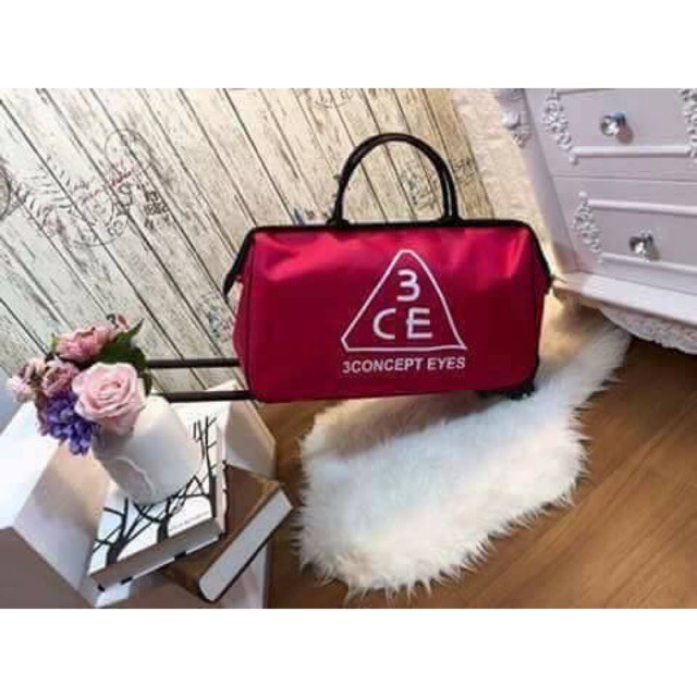 (HÀNG SALE) Túi kéo du lịch 3CE có bánh xe và tay kéo tiện lợi - Túi Xách Du Lịch Nữ phong cách Hàn Quốc CAO CẤP