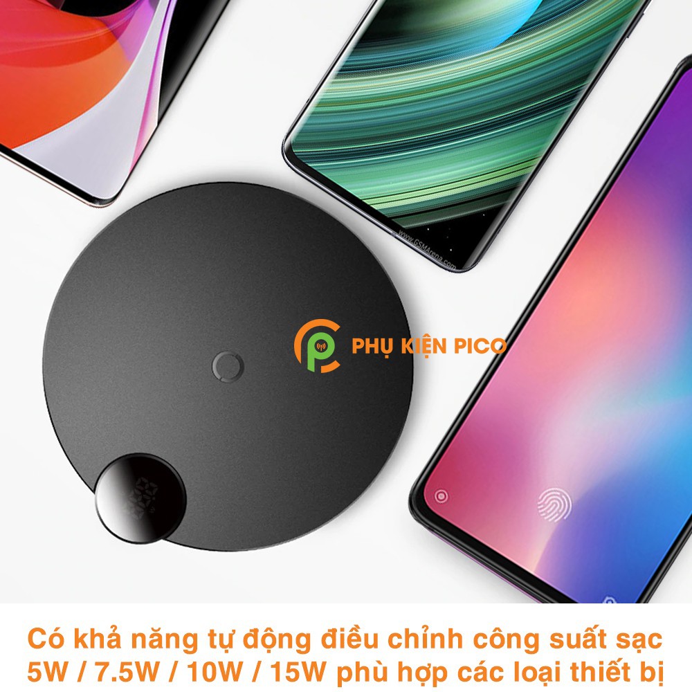 Đế sạc nhanh không dây Xiaomi Mi 10 / Mi 10 Ultra / Mi 9 15W chính hãng Baseus chuẩn Qi – Cốc sạc Xiaomi