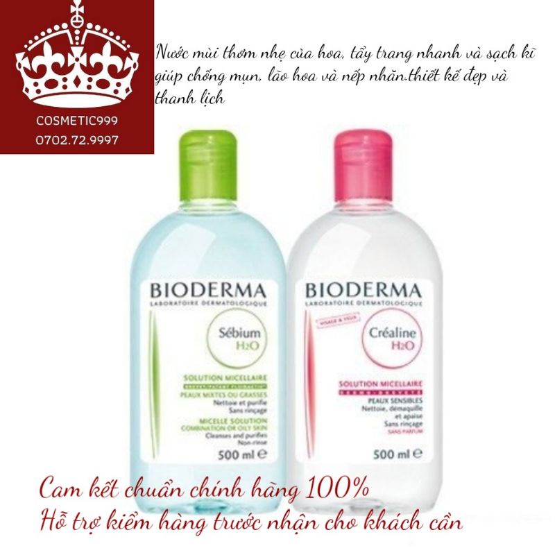 Nước Tẩy Trang Bioderma 500ml Pháp chính hãng - Cosmetic999