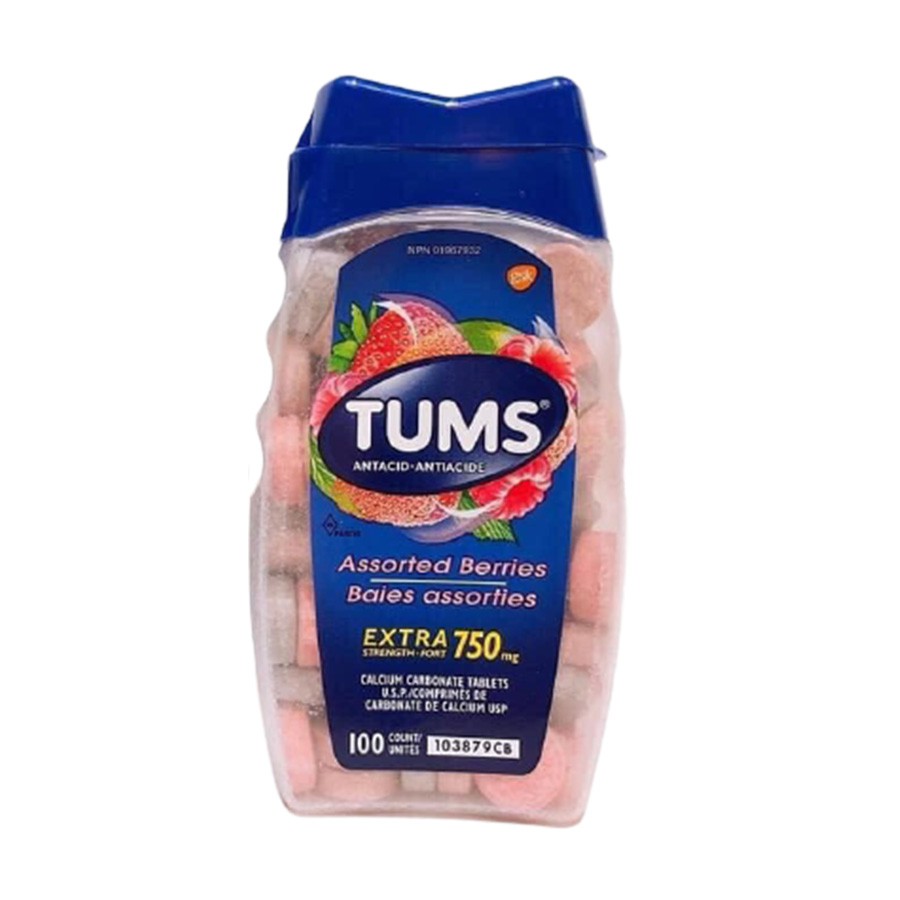 Kẹo Ngậm Tums Extra Strength 750mg 100 Viên