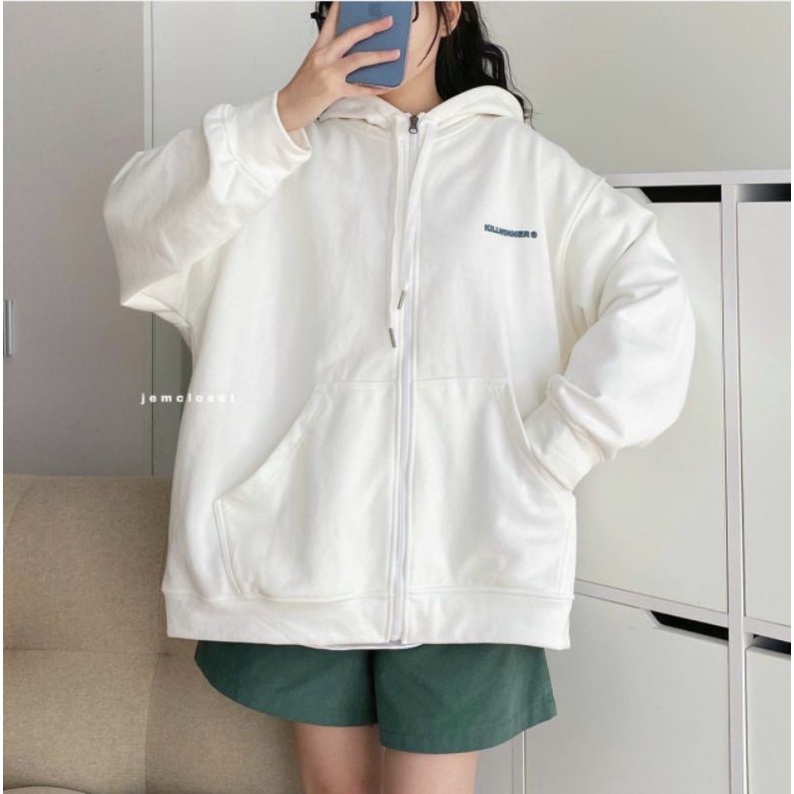 Áo Khoác Nỉ Combosure Nữ [FREESHIP]Hoodie zip khóa kéo from rộng tay bồng thể thao Ulzzang
