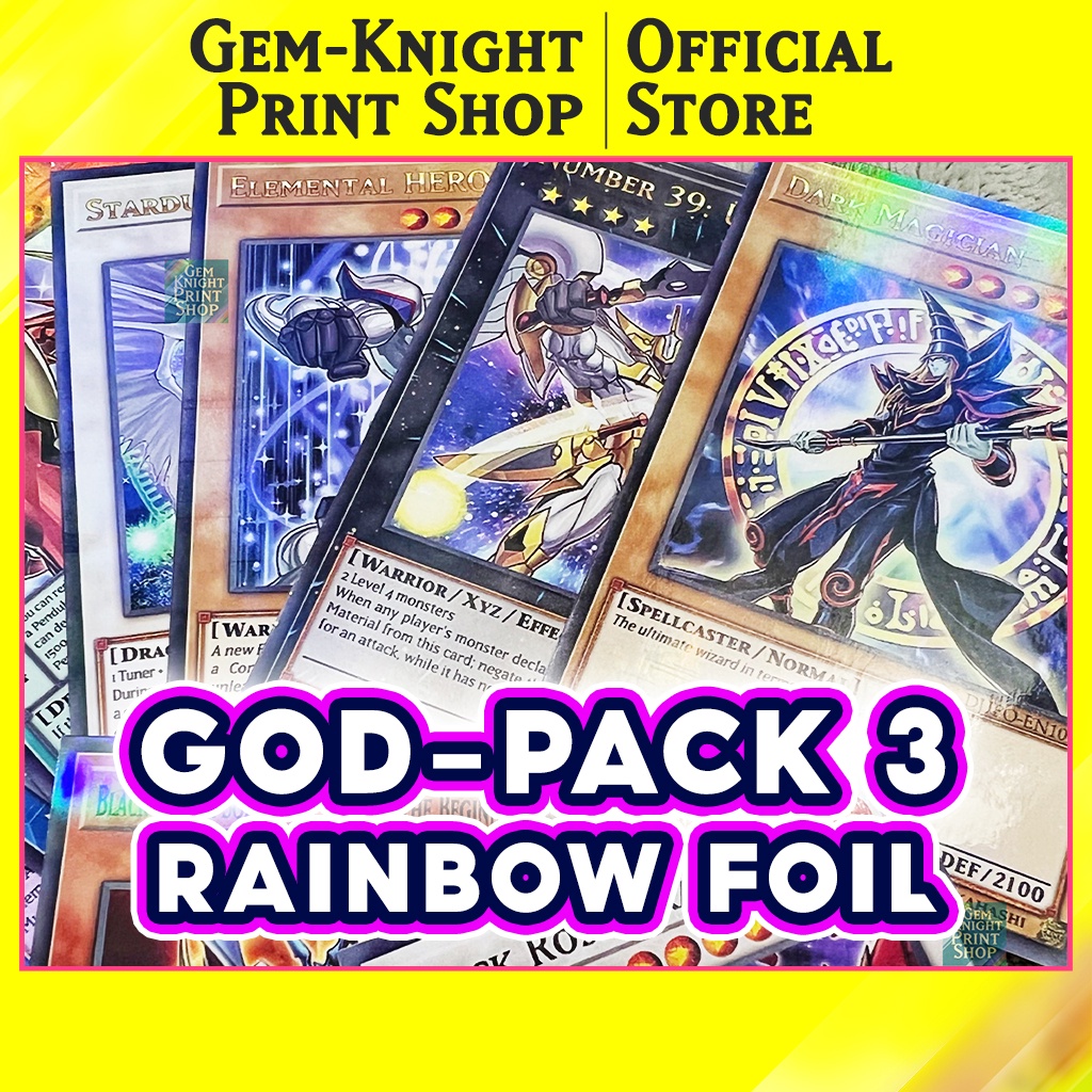 [Bài In] Bộ bài Yugioh – Combo Ác Chủ Bài – God Pack 3 Rainbow Foil