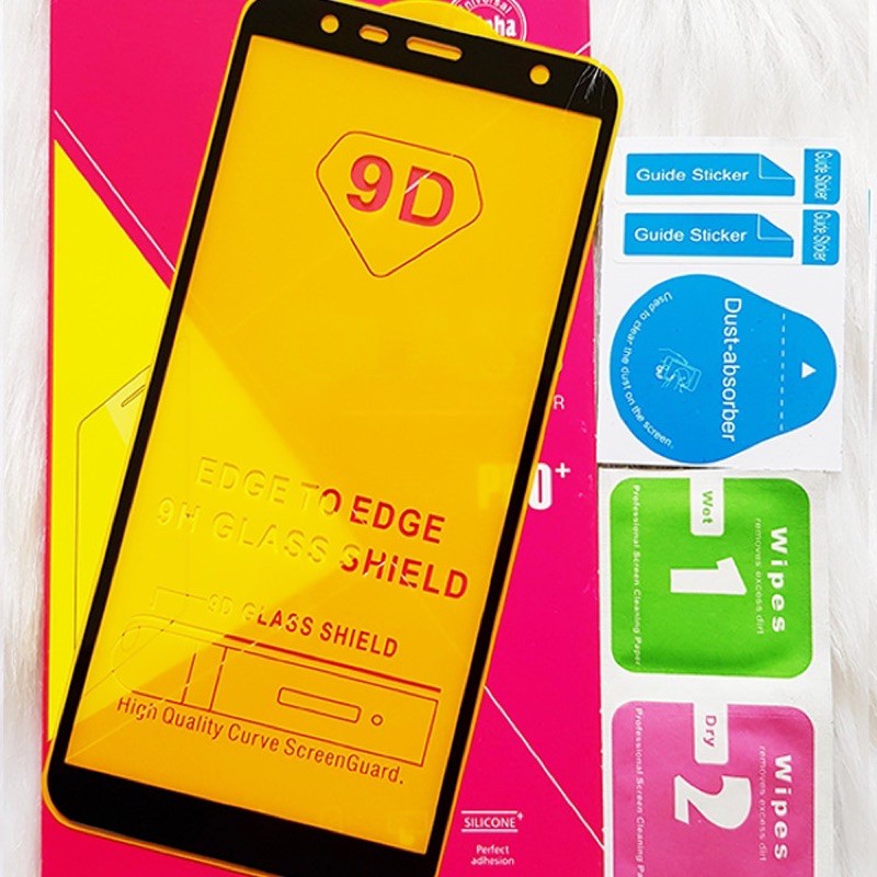 J6 Plus/J6+_ Kính cường lực full màn 9D Sam Sung J6 plus/J6+ tặng kèm giấy lau màn hình