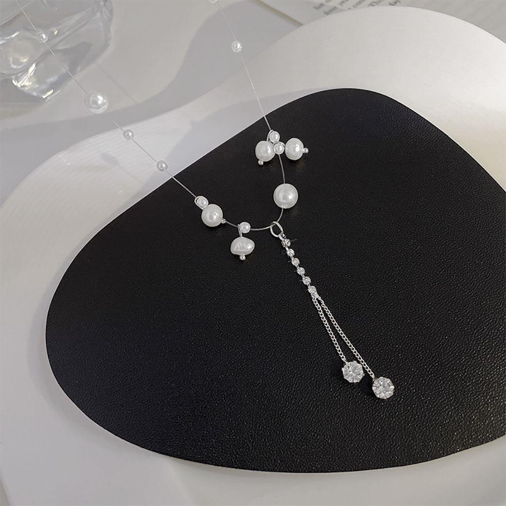 AROMA Vòng Cổ Choker Đính Ngọc Trai Phong Cách Hàn Quốc