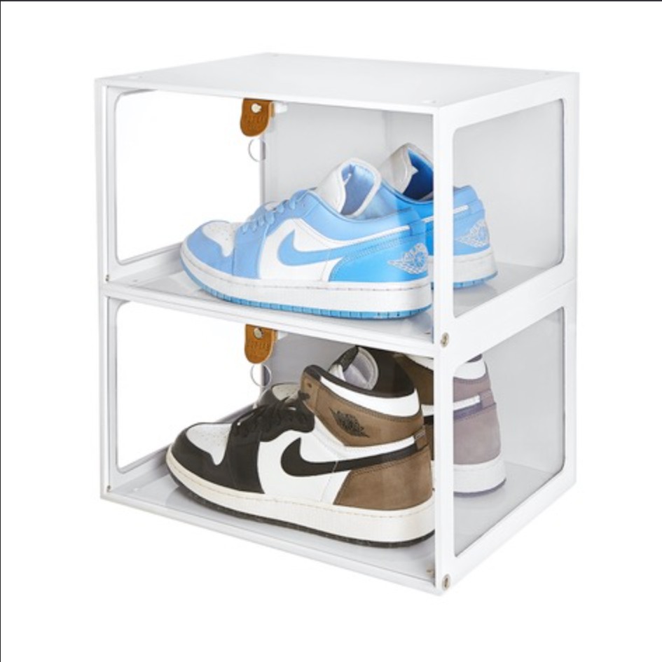 Hộp đựng giày Bọt lab sneaker box 3 Mặt Kính cao cấp cứng cáp đựng giày ngang PREMIUM ACRYLIC SNEAKER BOX