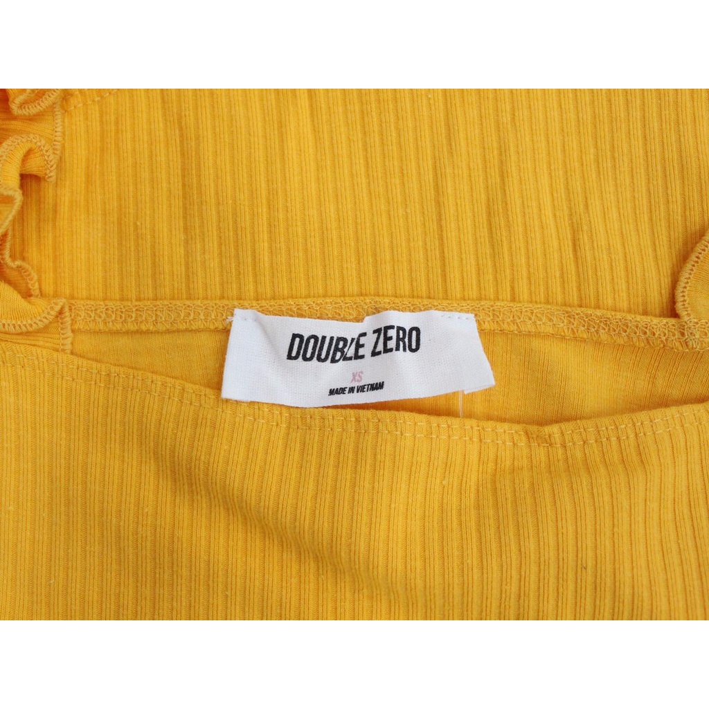 Q9336 - Bodysuit thun gân Double Zero 2 dây bèo, trơn